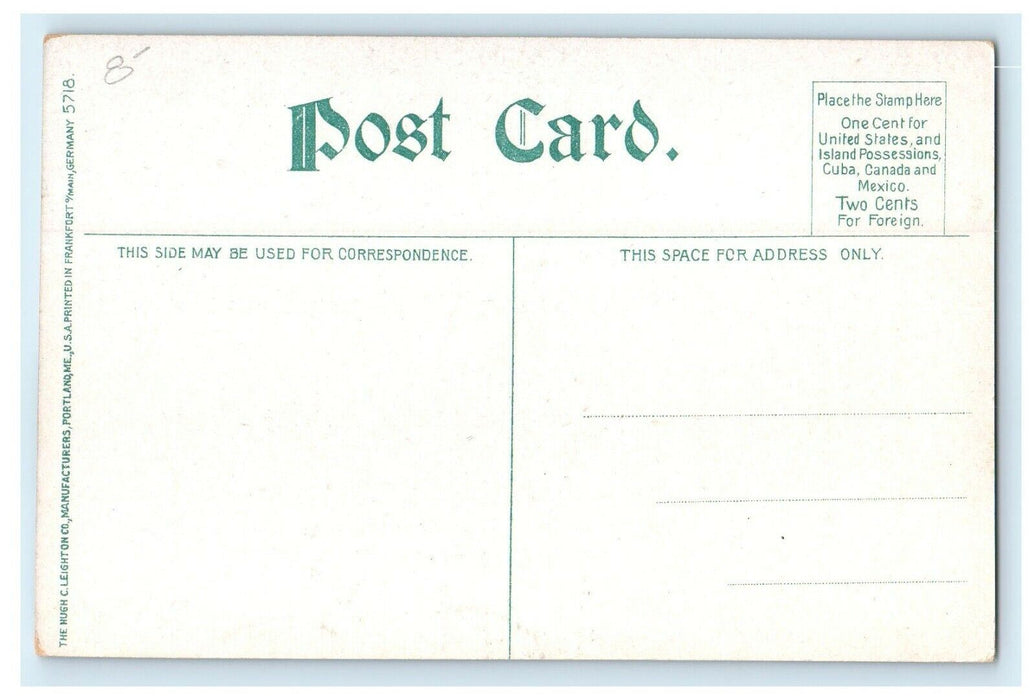 c1910 Town Hall and Unitarian Church, Hudson Massachusetts MA Postcard