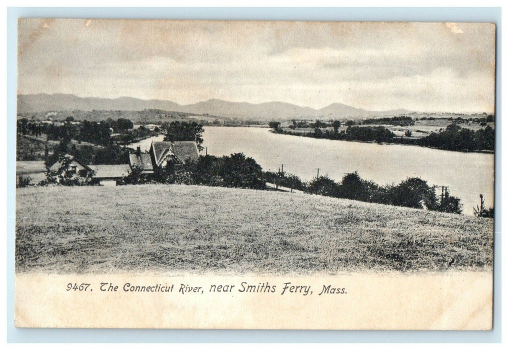 c1905 The Connecticut River near Smiths Ferry, Massachusetts MA Postcard