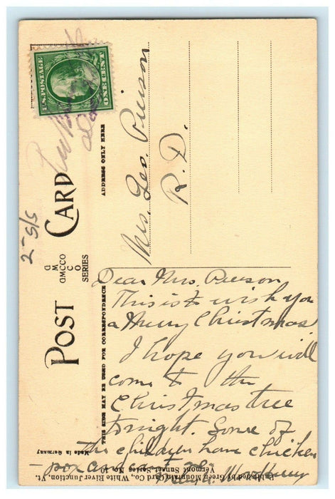 c1910's View Of Sunset On Mt. Killington New Rutland Vermont VT Antique Postcard