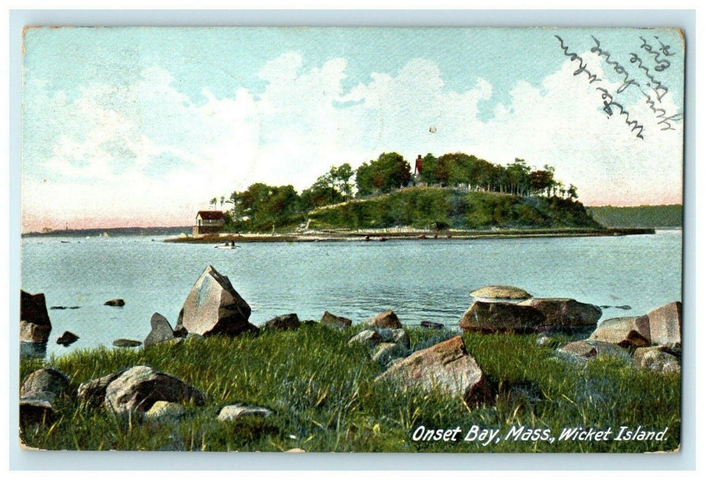 1906 Wicket Island Onset Bay Massachusetts MA Posted Antique Postcard