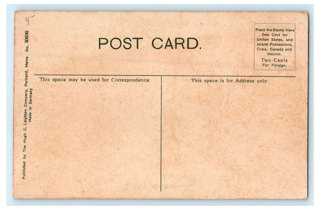 c1908 Main Street Looking East, Leicester Massachusetts MA Postcard