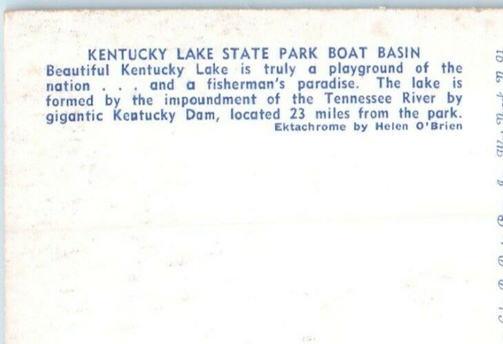 Kentucky Lake State Park Boat Basin Fisherman's Paradise Marshall KY Postcard