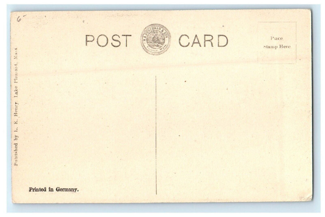 c1913 The Bridge, Lake Pleasant, Massachusetts MA Antique Postcard
