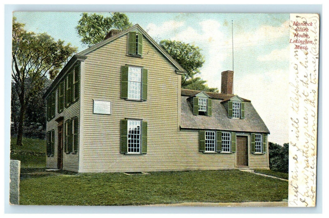 1906 The Hancock Clark House Lexington Massachusetts MA Antique Postcard