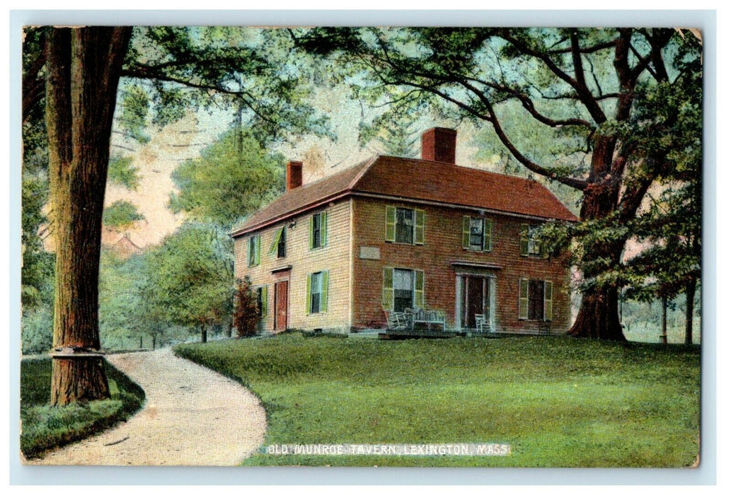 1909 Old Monroe Tavern Lexington Massachusetts MA Antique Postcard