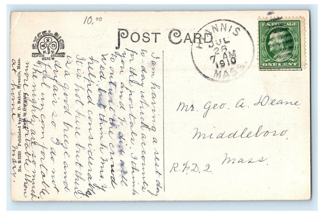 c1910 Hyannis Park Hyannis Massachusetts MA Antique Posted Postcard