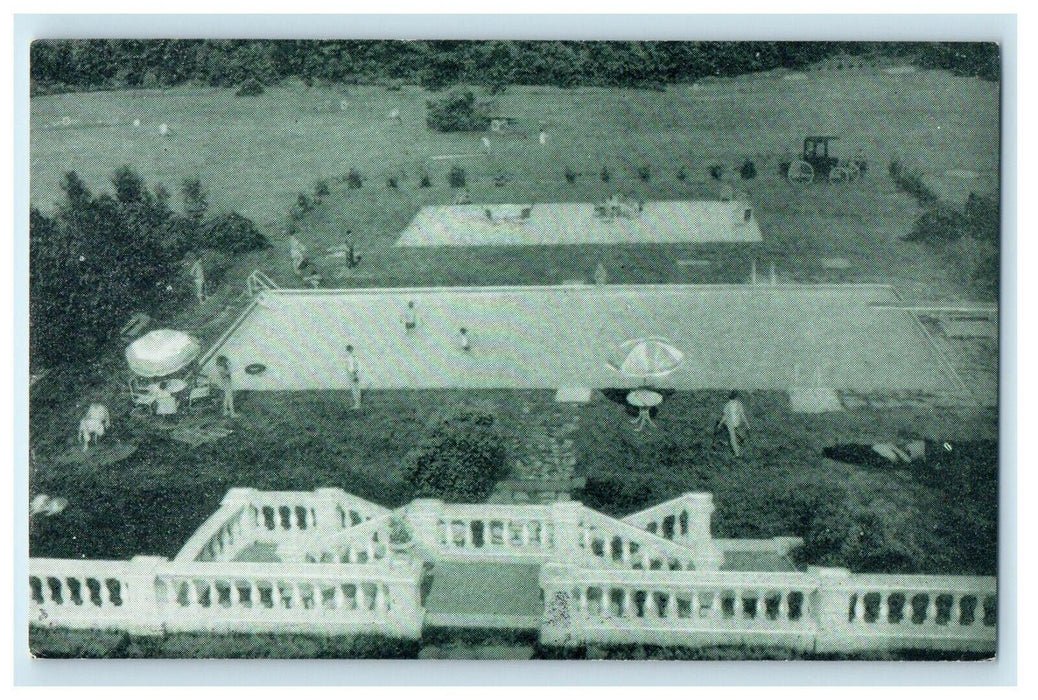 Aerial View Of Eastover Recreation Hub Berkshires Lenox Massachusetts Postcard