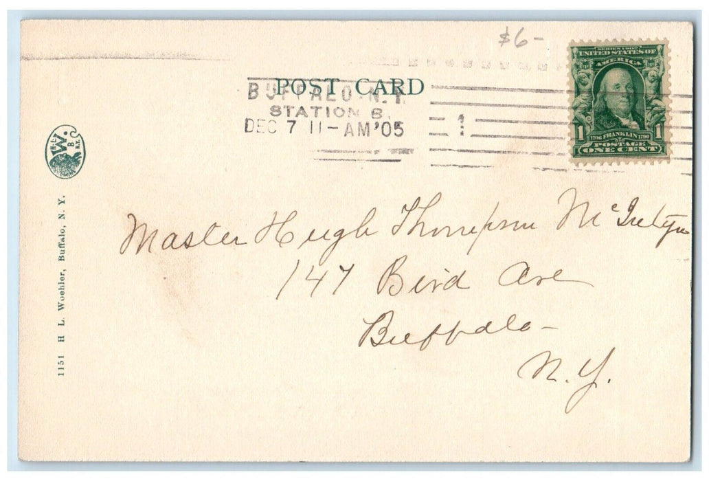 1905 Break Wall Boats At The Dock Buffalo New York NY Posted Antique Postcard