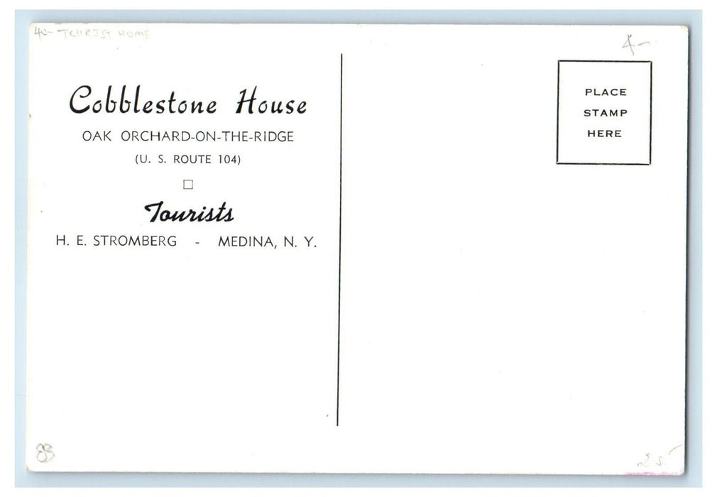 c1930's Cobblestone House Tourist Home Motel Medina New York NY Postcard