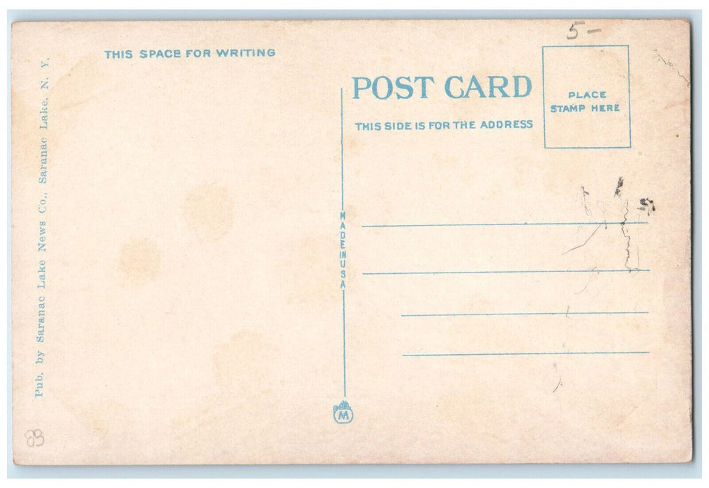 c1920's St. Agnes Catholic Church, Lake Placid Adirondacks NY Postcard
