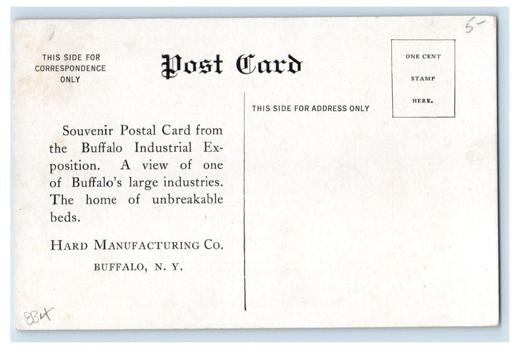 c1910 Making Felt Factory Workers Interior Buffalo Industrial Expo NY Postcard