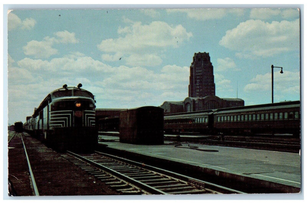 c1950's Empire State Express Railroad Train Streamlined Buffalo NY Postcard
