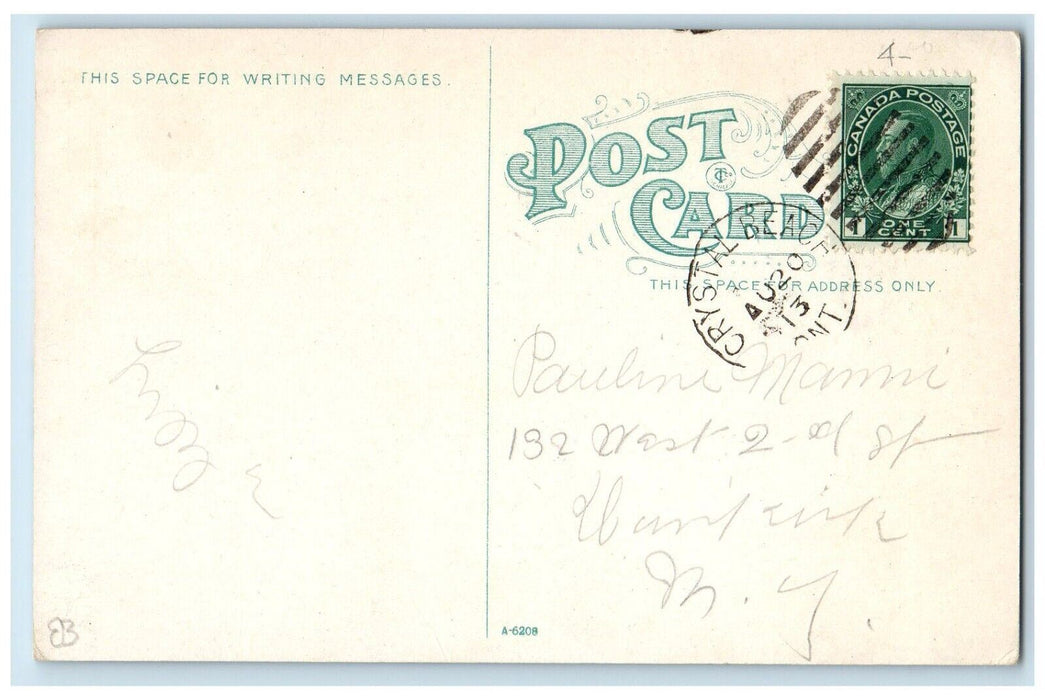 c1910's Steamer American Buffalo NY To Crystal Beach Canada Antique Postcard