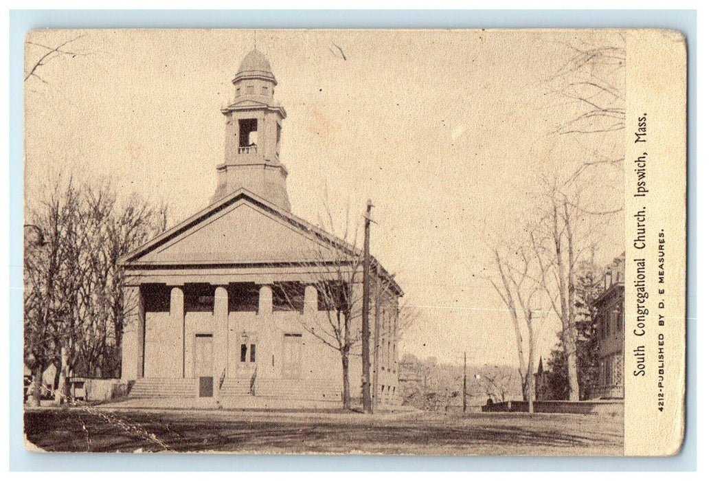 c1925 South Congregational Church, Ipswich, Massachusetts MA Postcard