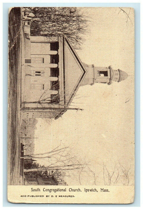 c1925 South Congregational Church, Ipswich, Massachusetts MA Postcard