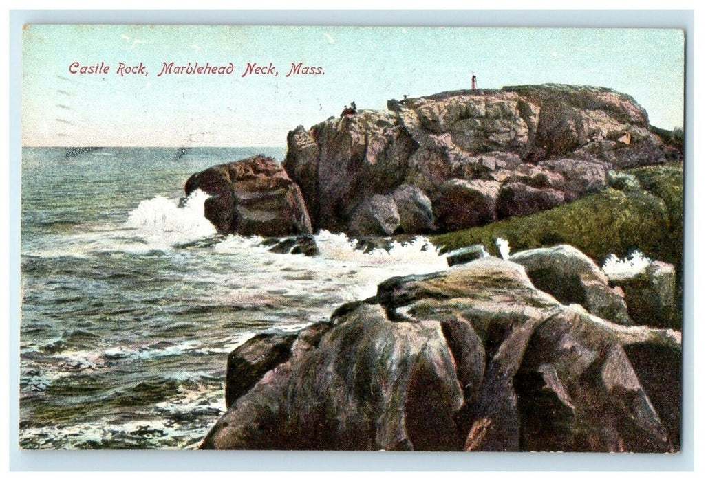 1909 The Castle Rock And Marblehead Neck Massachusetts MA Antique Postcard