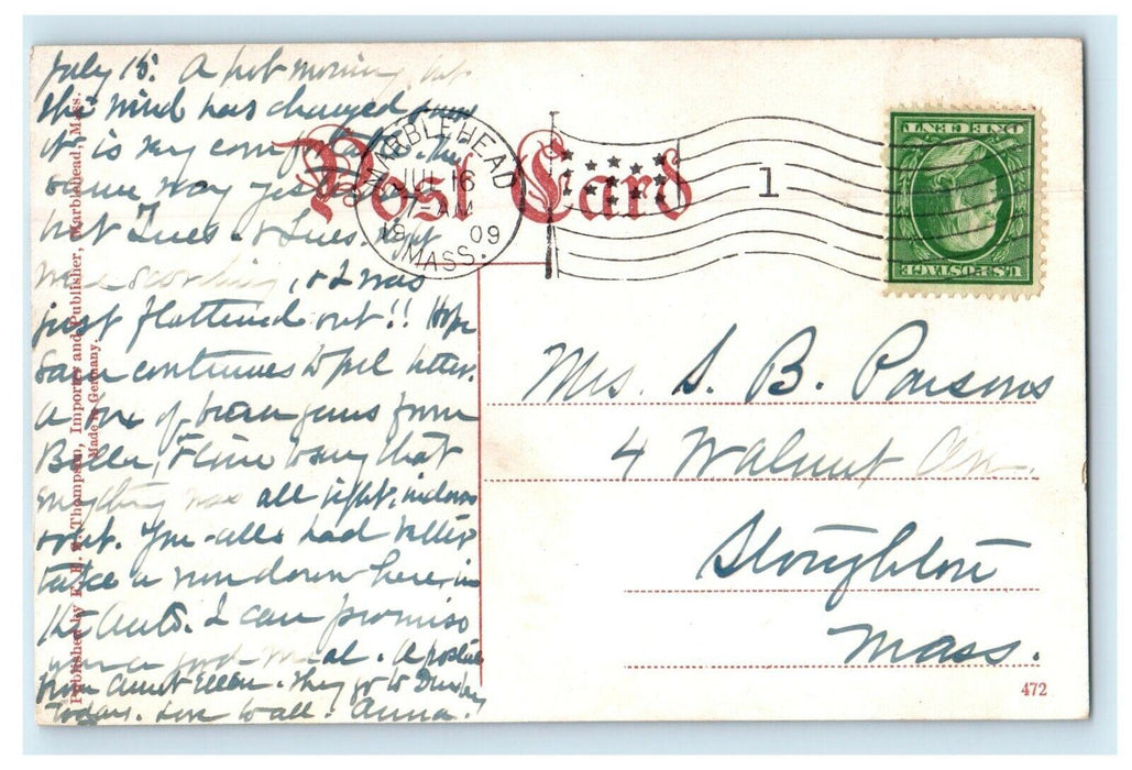 1909 The Castle Rock And Marblehead Neck Massachusetts MA Antique Postcard