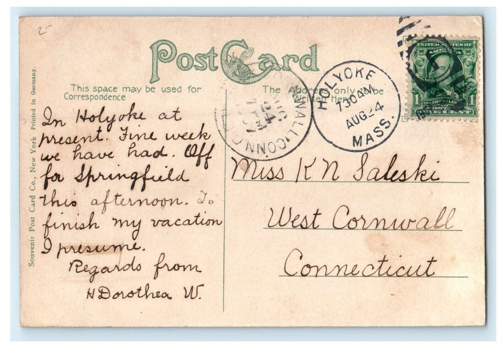 c1907 Nature Scene, Mount Tom, Holyoke, Massachusetts MA Antique Postcard
