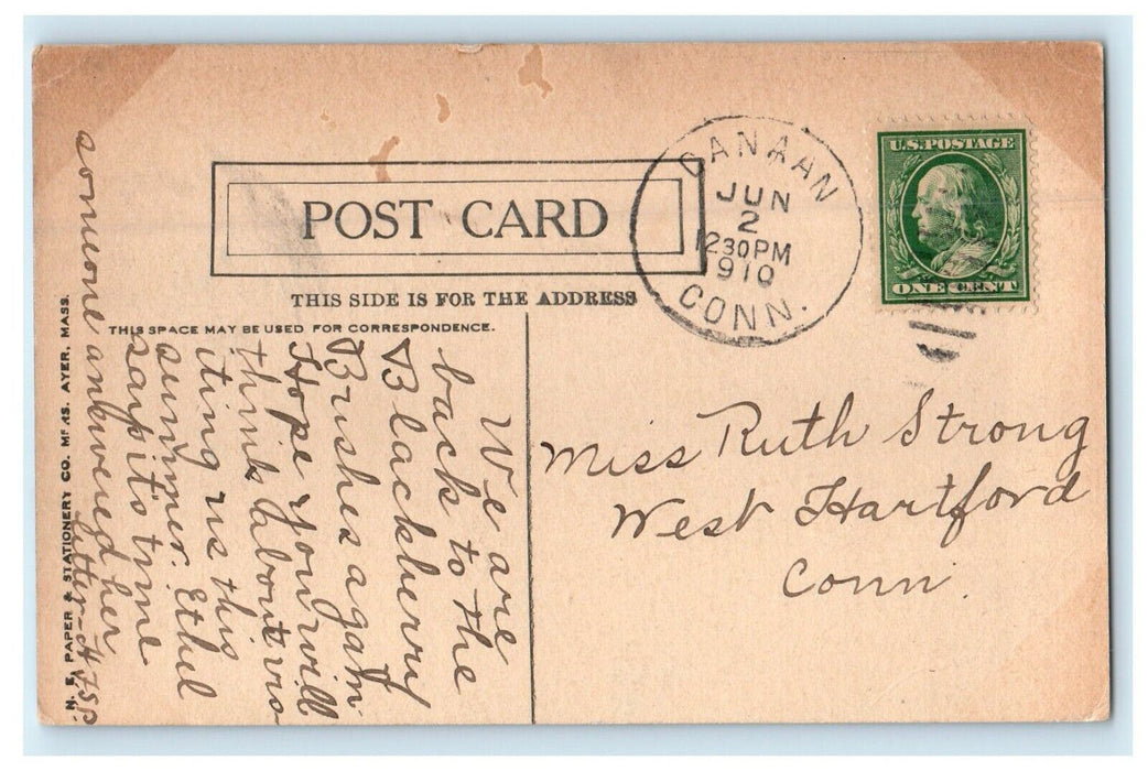 1910 Yachts at Squirrel Island, Southport Town, Maine Antique Posted Postcard