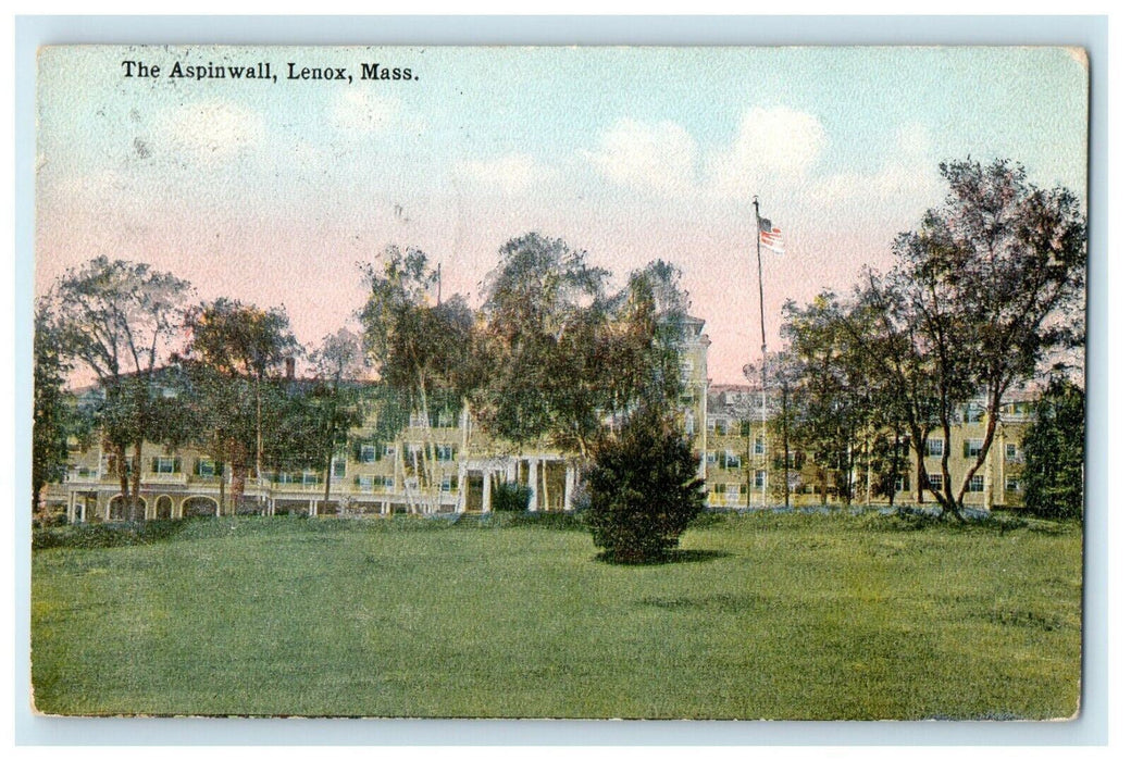 1915 The Aspinwall View Lenox Massachusetts MA Posted Antique Postcard