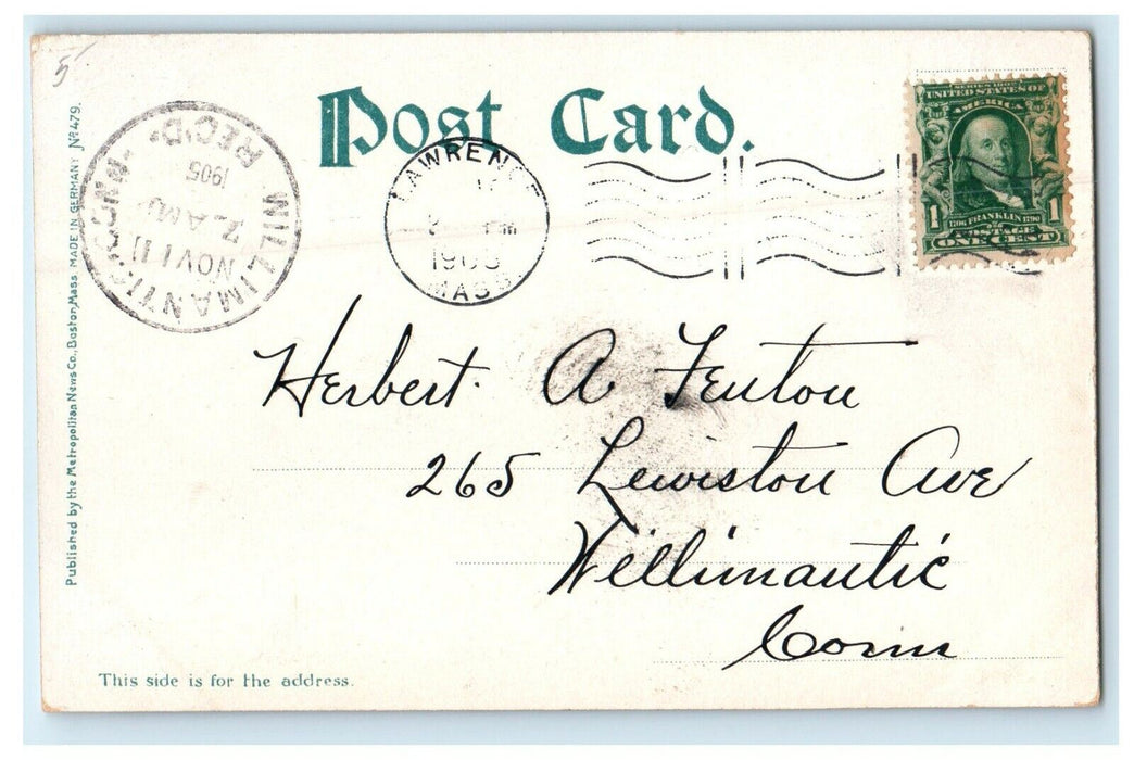 c1905 Mill On Merimac River Lowell Massachusetts MA Unposted Antique Postcard