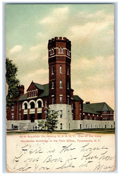 1906 25th Separate Co Armory N.G.S.N.Y. North Tonawanda New York NY Postcard