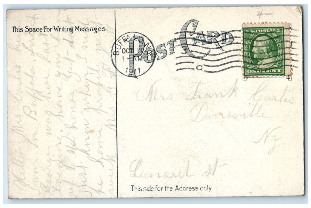 1911 Asbury M.E. Church Buffalo New York NY Posted Antique Postcard