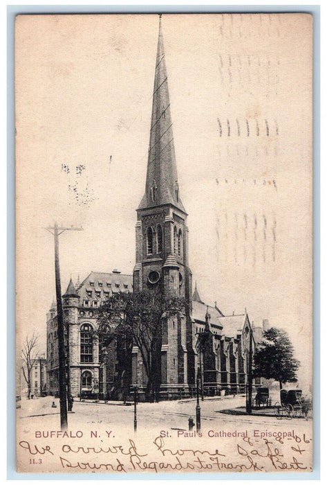 1906 St. Paul's Cathedral Episcopal Buffalo New York NY PCK Series Postcard