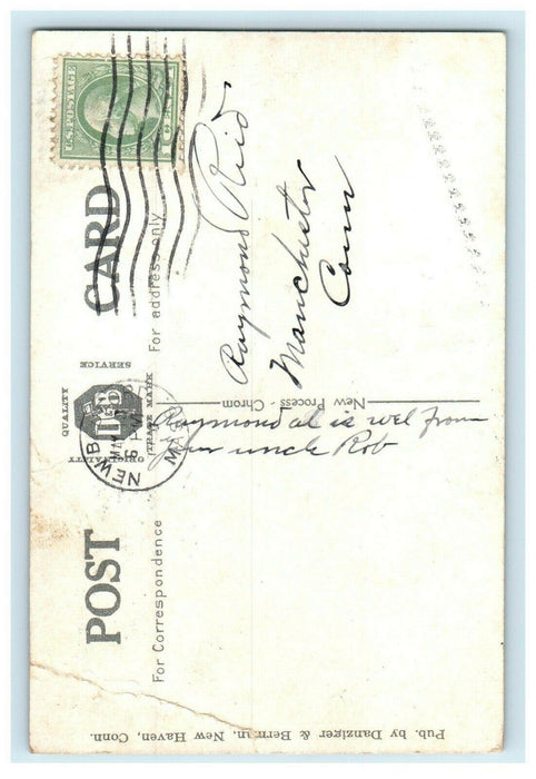 1912 Barnard Monument, Burronwood Park, New Bedford Massachusetts ME Postcard