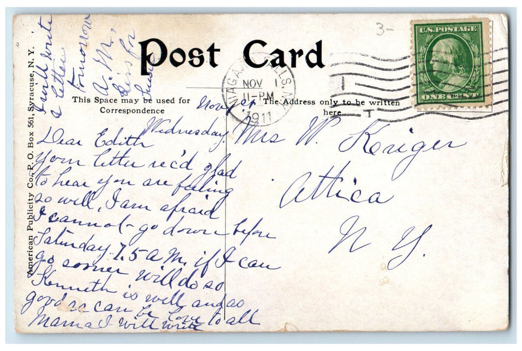 1911 Biking, Horse Carriage, Walk Scene Court House Rochester NY Postcard