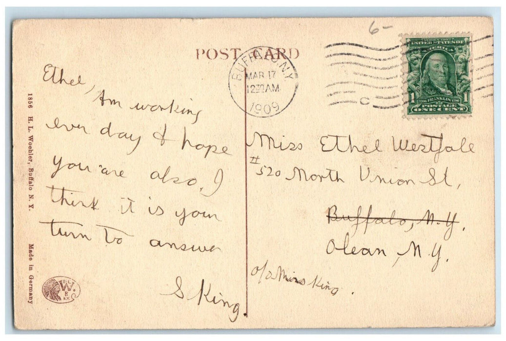1909 Church of Our Lady of Perpetual Help Buffalo New York NY Antique Postcard