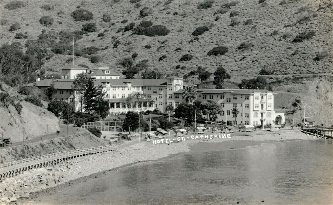 c1910 Hotel Catherine Santa Catalina Island California CA RPPC Photo Postcard