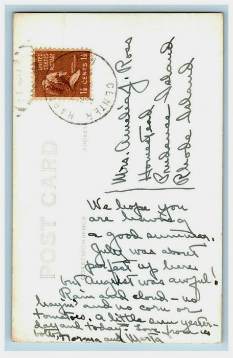 1947 Lake Winnipesaukee Center Harbor New Hampshire NH RPPC Photo Postcard