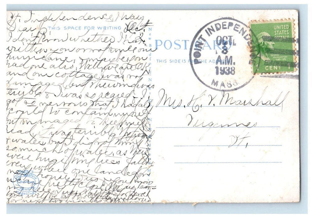 1938 Greetings From Old Cape Cod MA, Lincoln Residence Windmill Postcard