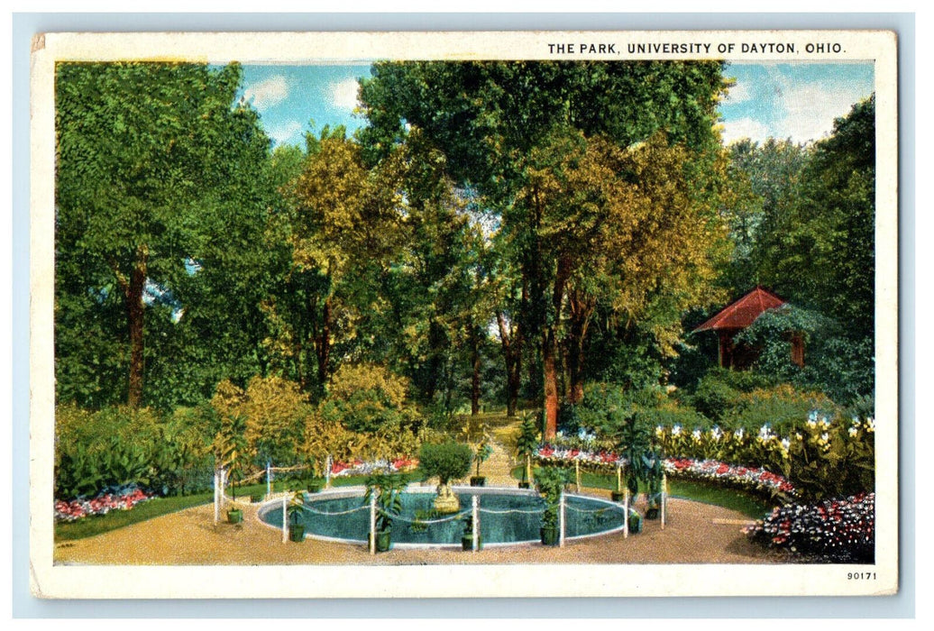 c1920s Center View The Park, University of Dayton, Ohio OH Unposted Postcard