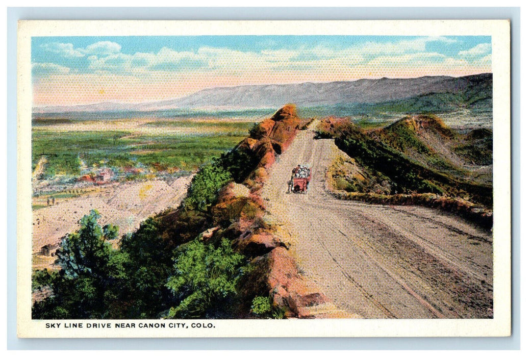 c1920s Skyline Drive Near Canon City Colorado CO Unposted Postcard