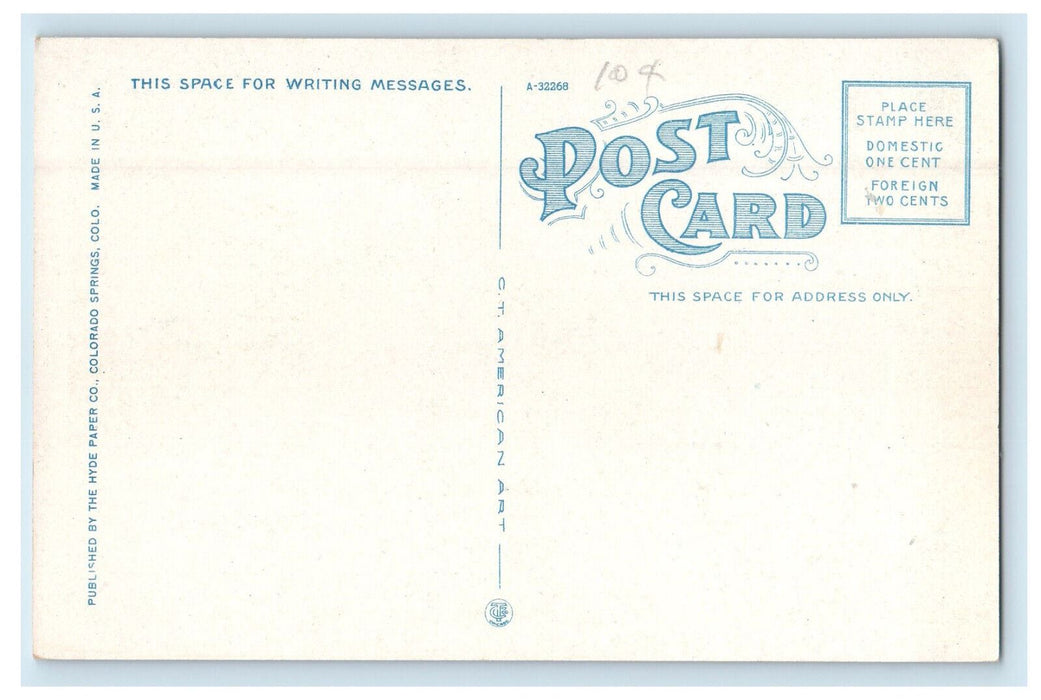 c1920s Skyline Drive Near Canon City Colorado CO Unposted Postcard