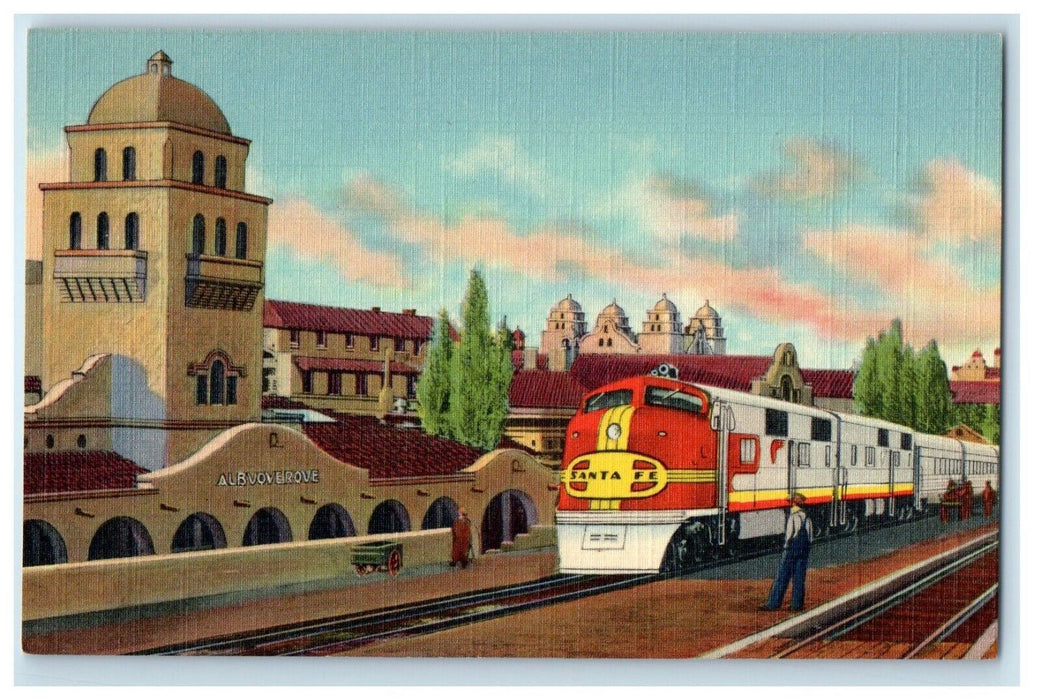 Santa Fe Super Chief Train At Albuquerque New Mexico NM Unposted Postcard