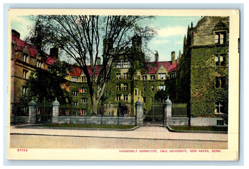 c1920s Vanderbilt Dormitory Yale University New Haven Connecticut CT Postcard