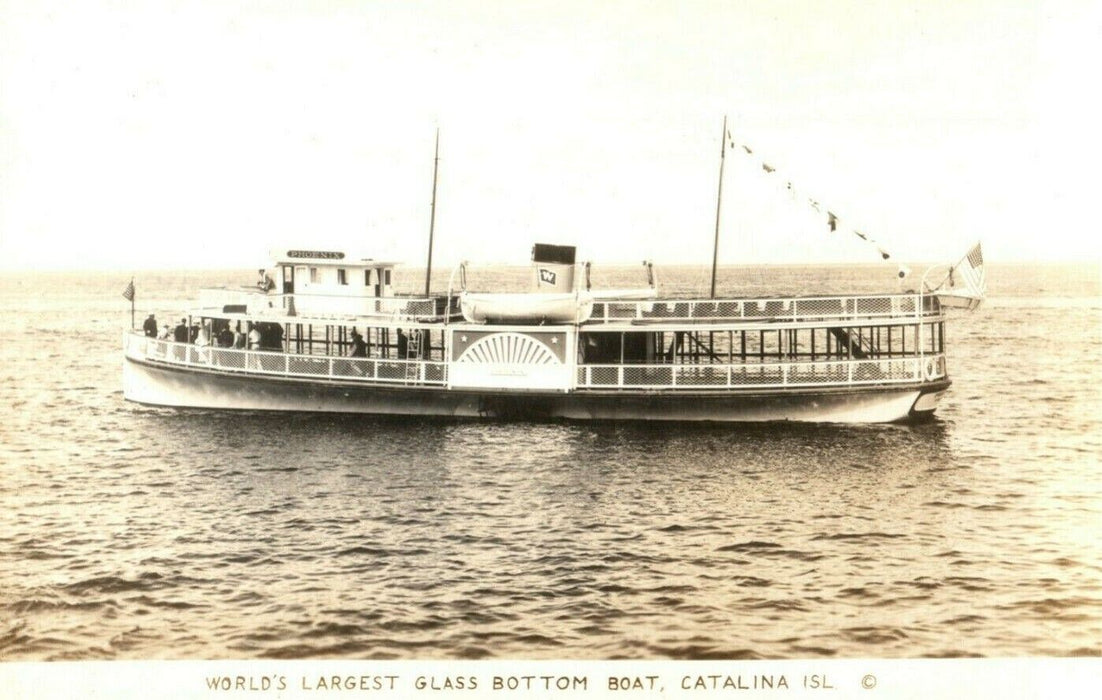 c1940's Phoenix Boat Catalina Island California CA RPPC Photo Postcard