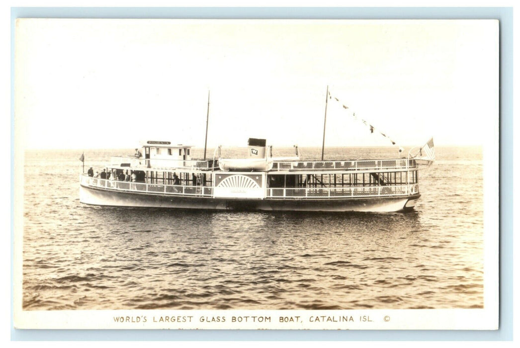 c1940's Phoenix Boat Catalina Island California CA RPPC Photo Postcard