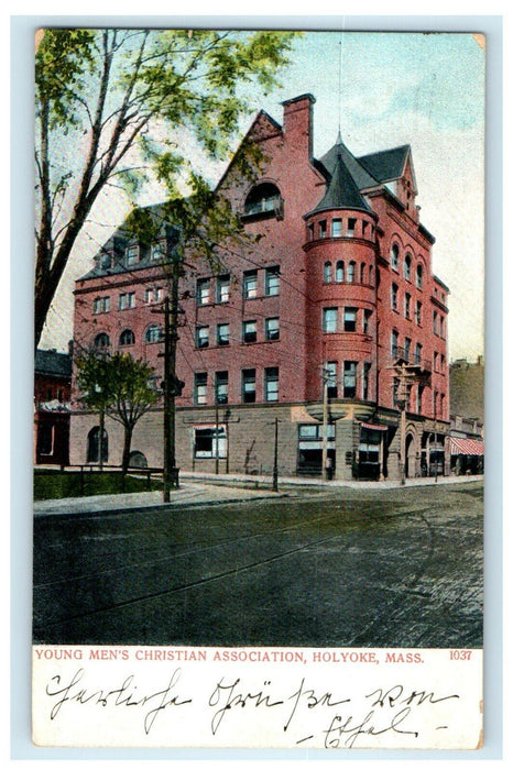 c1907 Young Men Christian Association Holyoke, Massachusetts MA Antique Postcard