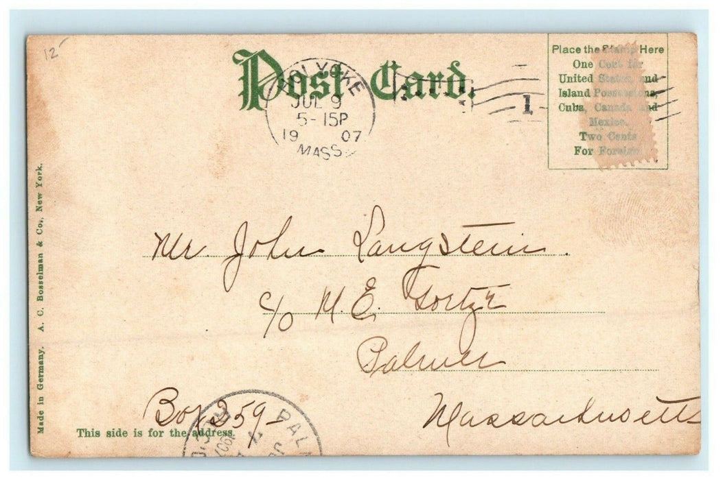 c1907 Young Men Christian Association Holyoke, Massachusetts MA Antique Postcard