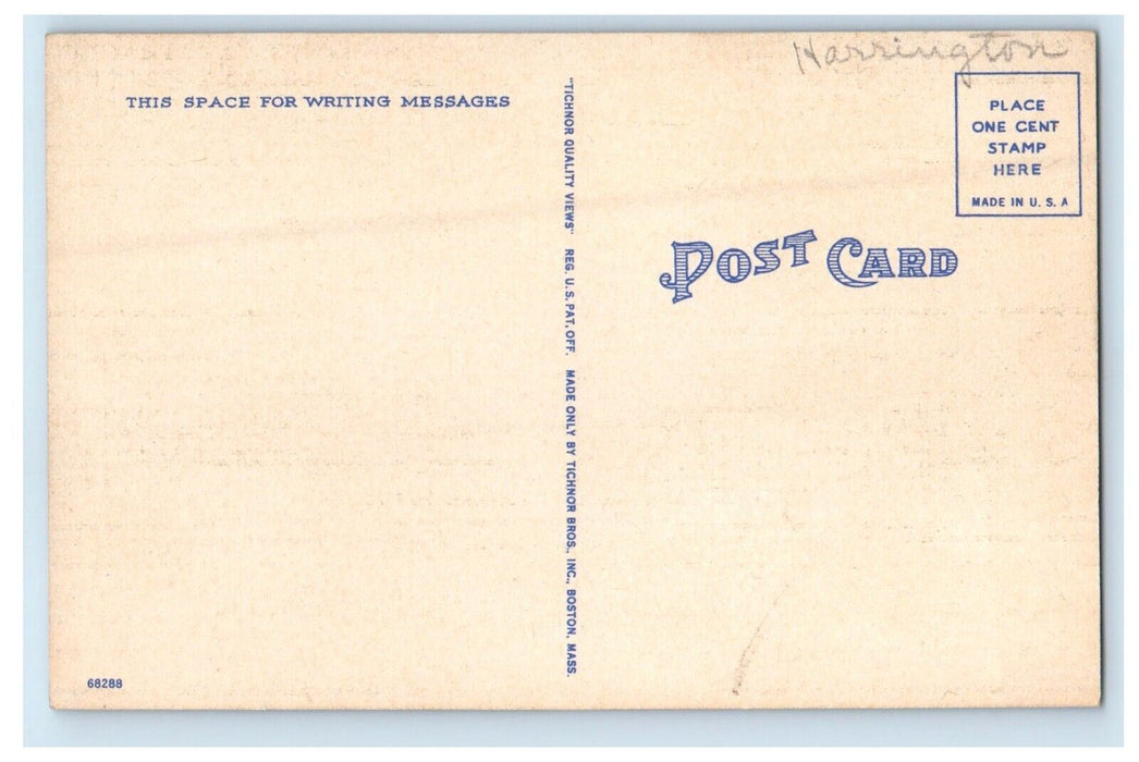 c1940's Free Public Library Building Skowhegan ME Unposted Vintage Postcard