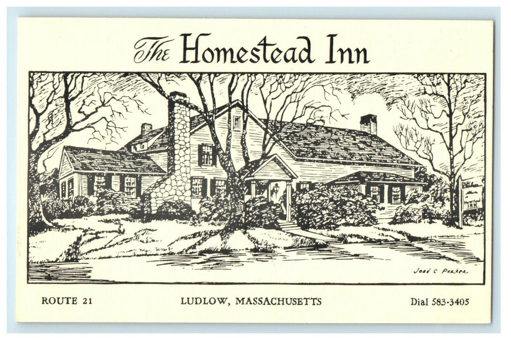 c1913 The Homestead Inn, Ludlow, Massachusetts MA Antique Postcard