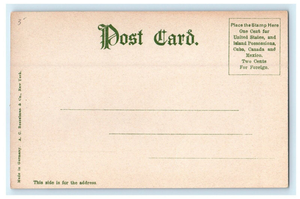 c1915 Congregational Church, Leicester Massachusetts MA Antique Postcard