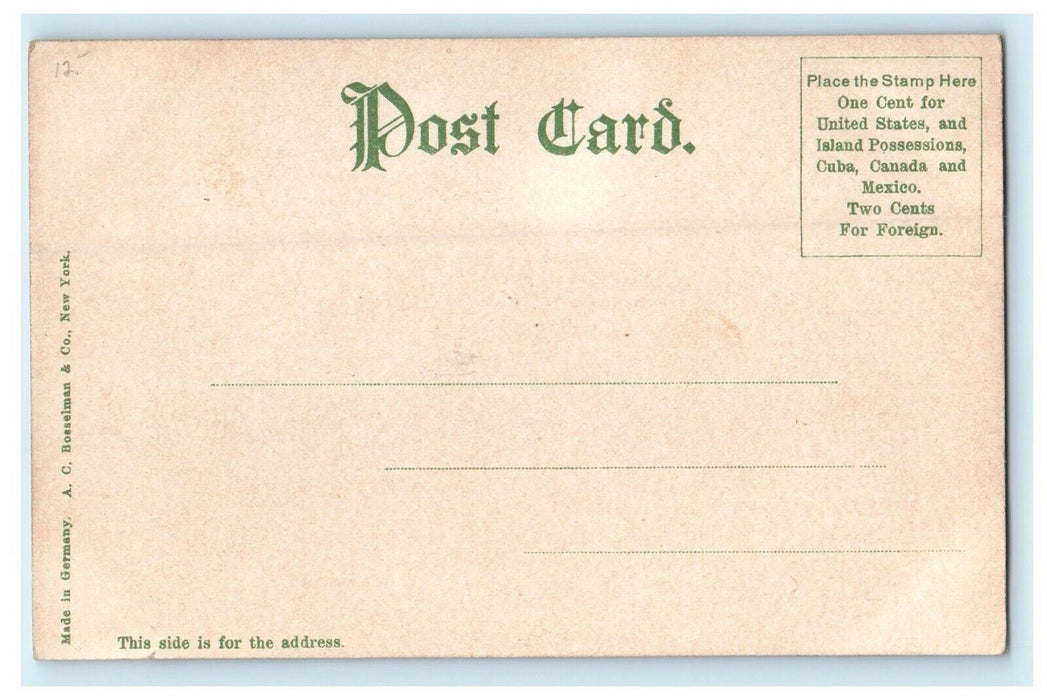c1906 Railroad Crossing in City Hall, Holyoke, Massachusetts MA Antique Postcard