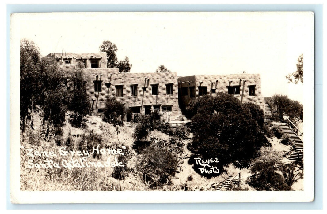 c1930's Zane Grey Home Catalina Island California CA RPPC Photo Postcard