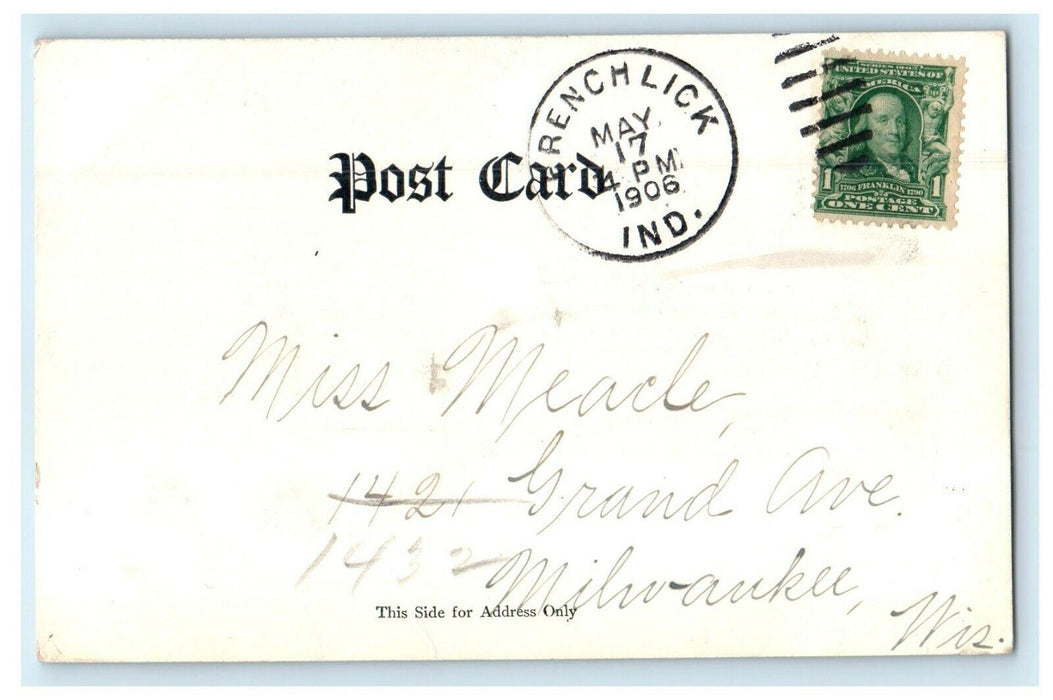 1906 French Lick Springs Hotel Indiana IN Glitter Pluto Posted Antique Postcard