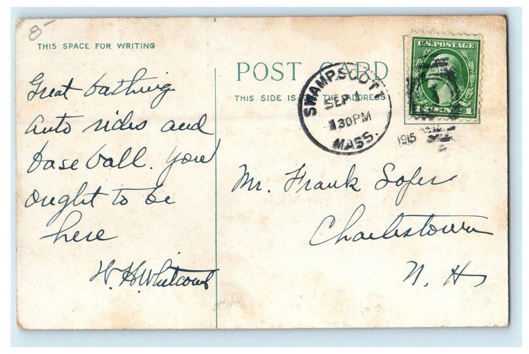 c1915 Soldiers Monument, Ipswich, Massachusetts MA Antique Postcard